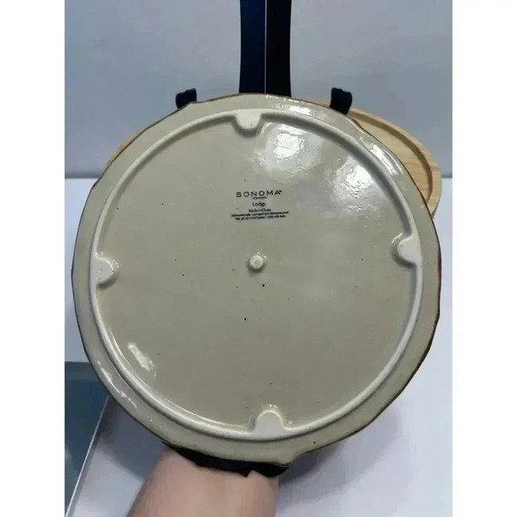 Sonoma"Lodge" Round Circle Trivet/Cheese/Hot Plate W/Cabin,Bear,Canoe 9" EUC - Picture 2 of 4